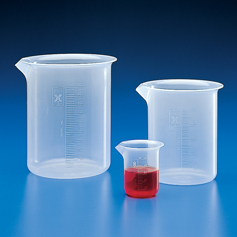 Globe Scientific Beaker, PP, Molded Graduations, 1000mL Image